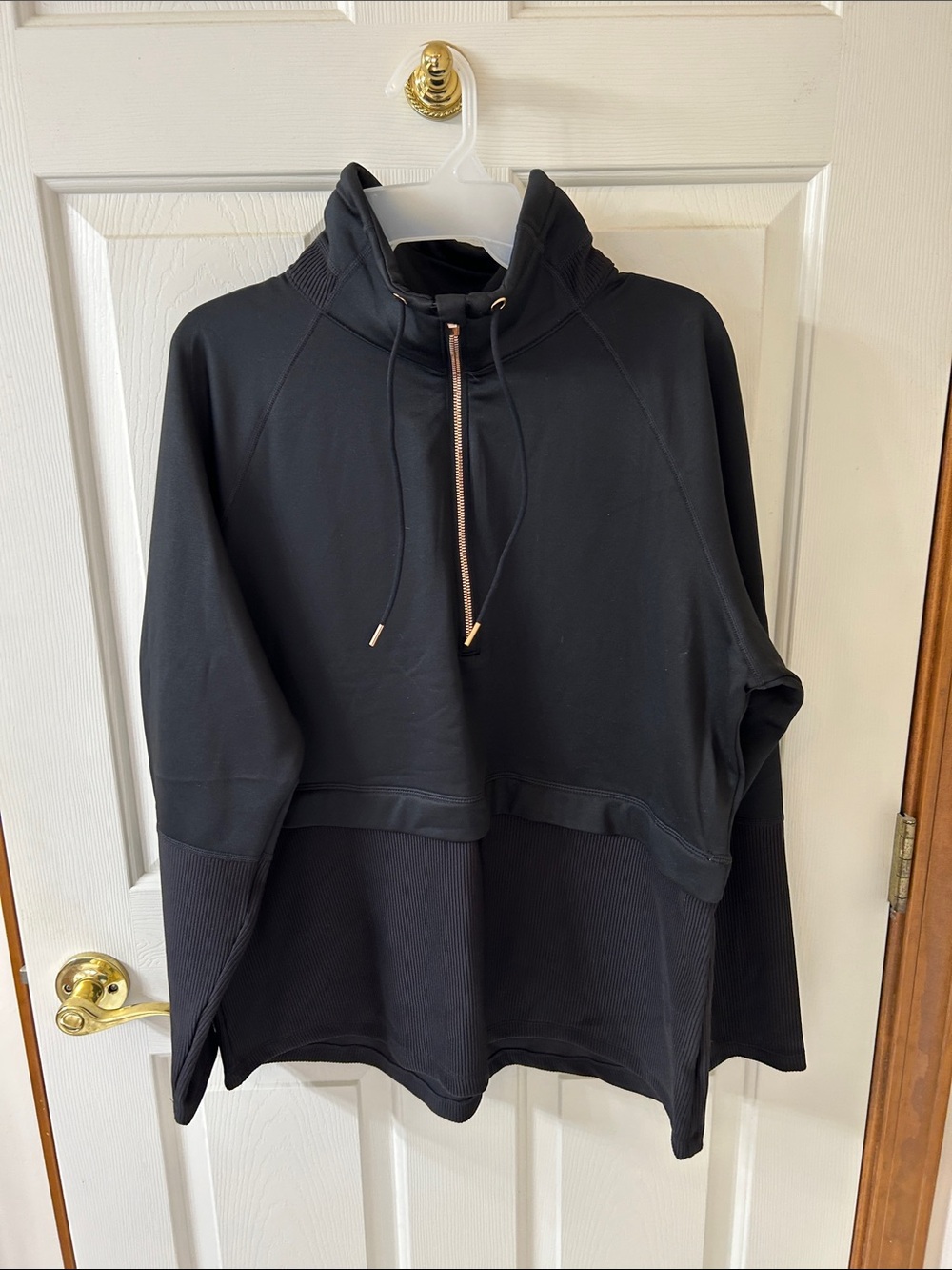 Avia Black Funnel Neck Pullover with Drawstring